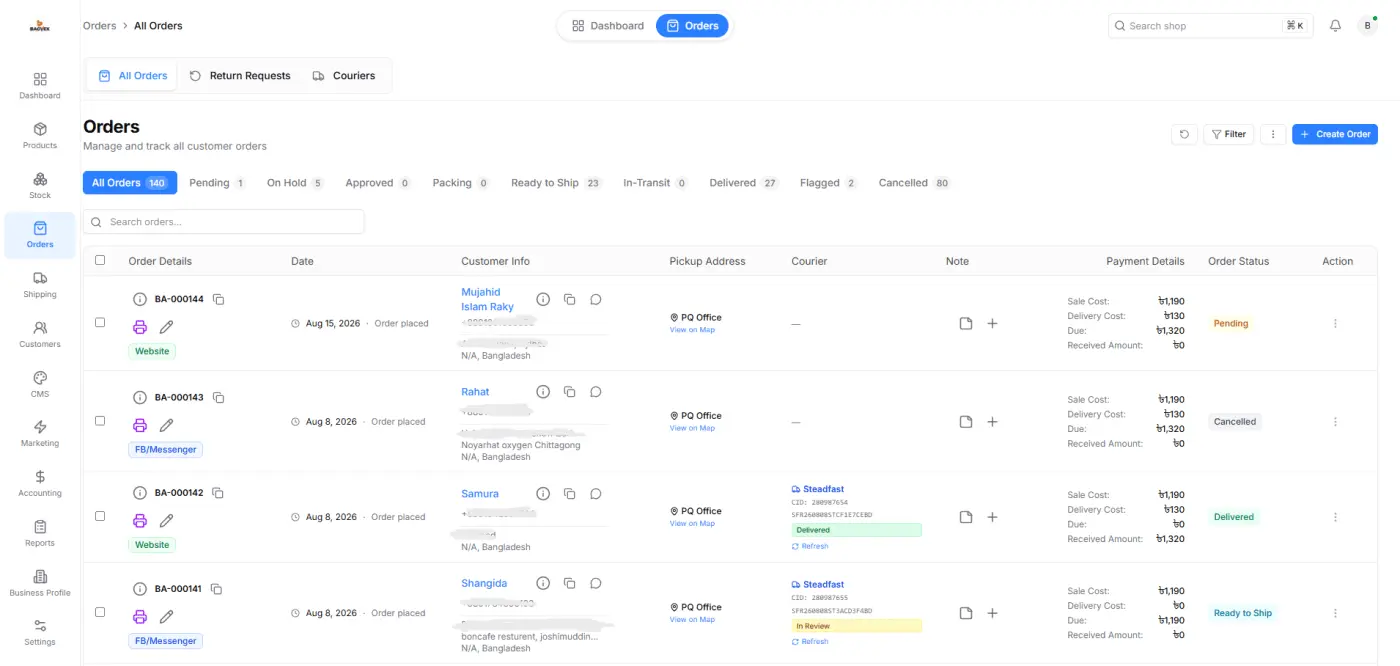 Order Management UI